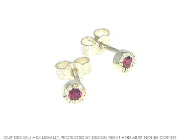 Grant asked us to make these lovely and unusual ruby earrings