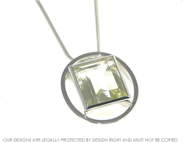 Julian wanted a silver pendant designed using his own citrine