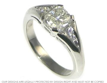 Bespoke palladium engagement ring using customers own diamond