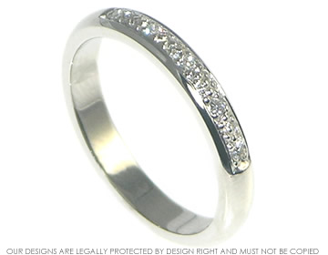 Palladium and diamond eternity ring.