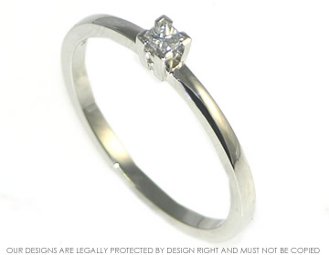 bespoke platinum engagement ring with diamond