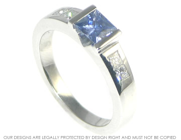 Jo wanted a cornflower blue sapphire engagement ring