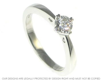 Bespoke Platinum engagment ring with 0.5ct Diamond