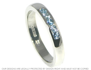 Mark wanted to surprise Hannah with an aquamarine eternity ring