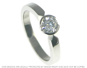 Rob and Tracy wanted a platinum and brilliant cut diamond engagement ring