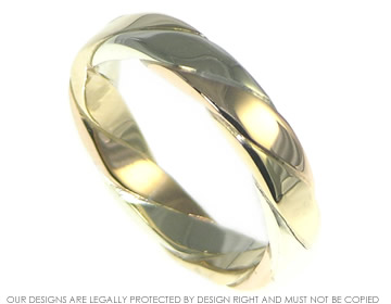 John wanted a 9ct yellow, rose and white gold celtic wedding ring