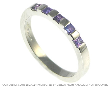 Madeleine wanted a purple stone eternity ring for their anniversary