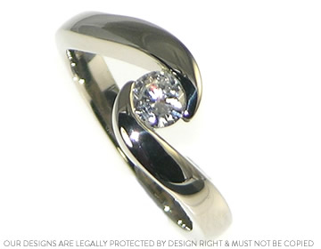 Lorna's white gold certified Fairtrade and Fairmined engagement ring 