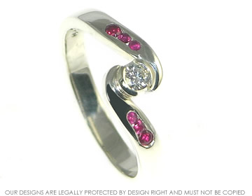 Tracey wanted to use a diamond and rubies in her engagement ring