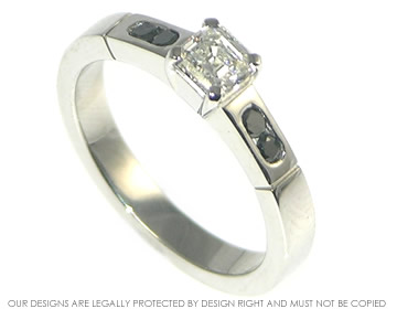 Mike was drawn to the art deco style for Gill's engagement ring