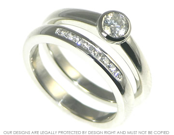 Teri wanted a diamond channel set wedding ring