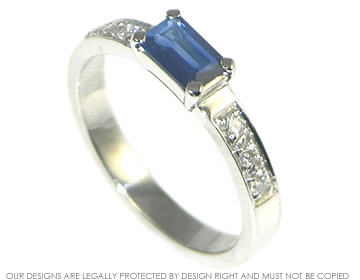 Kathryn's 9ct white gold  Engagment ring set with Sapphire. 