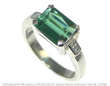 Helen's tourmaline  and diamond engagement ring