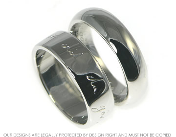 Brian wanted engraving on his bespoke, platinum wedding ring