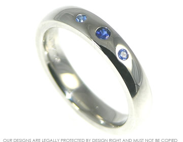 Vanessa wanted a wedding ring with blue sapphires