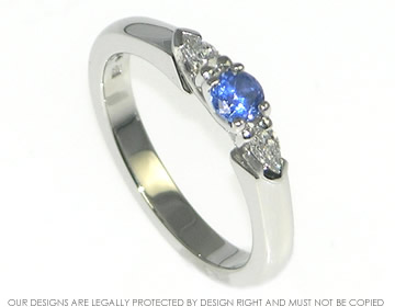 Clare's Platinum Sapphire and Diamond  Engagement ring 