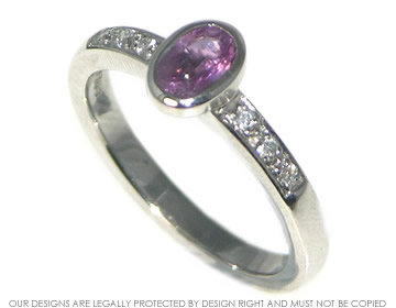 Hannah wanted a pink sapphire engagement ring