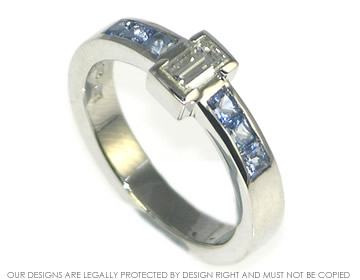 Clare's palladium and diamond art deco engagement ring