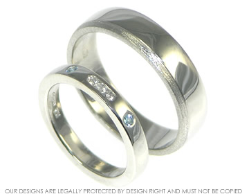 James wanted a polished and tunstall platinum wedding band