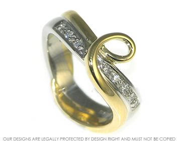 Bespoke palladium and 18ct yellow gold wedding ring