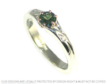 Ralf wanted a green sapphire engagement ring