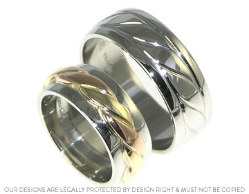 Sarah's mixed metal wedding ring