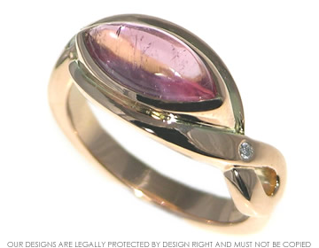 Heather commissioned a dress ring using a plum tourmaline