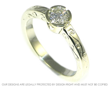 Derek wanted an engagement ring with engraving detail