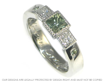 Katie's Platinum Art Deco inspired engagement ring