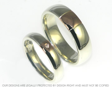 Julie wanted a mixed gold wedding ring