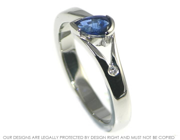 Neil and May wanted a pear cut sapphire ring