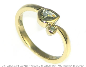 Gary and Deborah wanted a green stone in their engagement ring