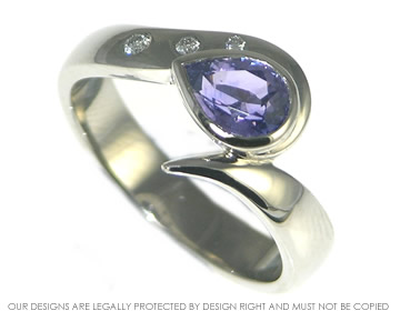 Lucie wanted her engagement ring to hold a purple sapphire