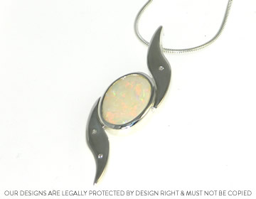 Silver and Opal pendant