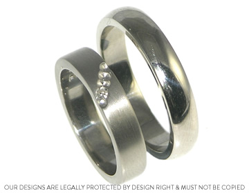 Bespoke pair of Fairtrade Fairmined gold wedding rings