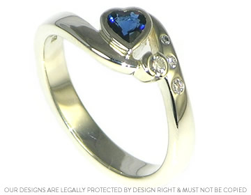 Alex's Sapphire heart shaped Engagement ring