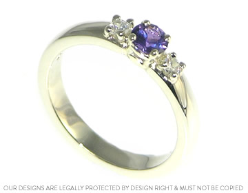 Ian surprised Laurel with a purple sapphire engagement ring