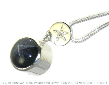 Abby's star sapphire and silver pendant