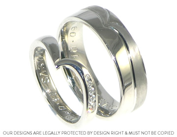 Wedding ring pair hot sale white gold