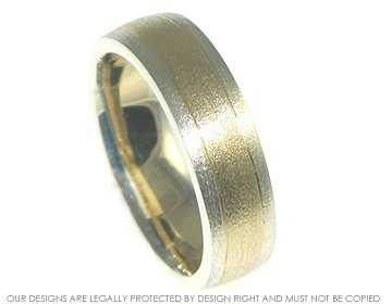 David wanted a wedding ring with yellow and white gold