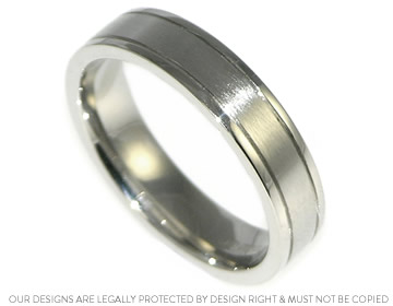 Stuart's palladium wedding ring with contrasting finishes