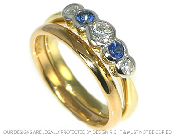 Grace's bespoke 18ct yellow gold and platinum engagement ring