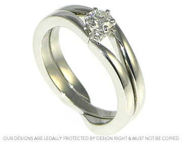 Interlocking on sale engagement rings