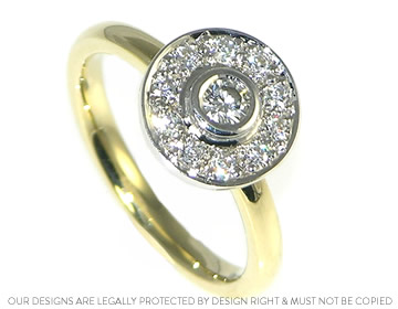 Clare's Engagement ring using own diamonds and gold