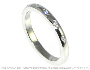 18ct white gold ring with customer's own diamonds