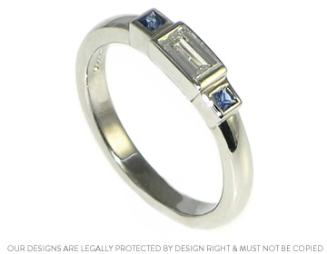 Charlotte's Art Deco diamond and sapphire engagement ring