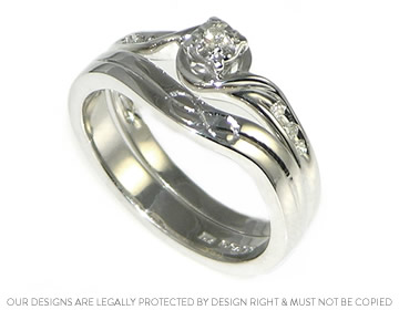 Danielle's handmade 9ct white gold fitted wedding ring