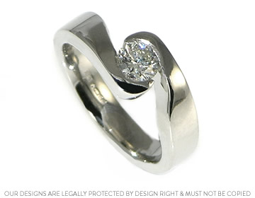 Stuart wanted a twist style engagment ring in platinum 