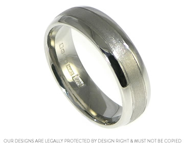 Ben wanted a wedding ring with contrasting finishes