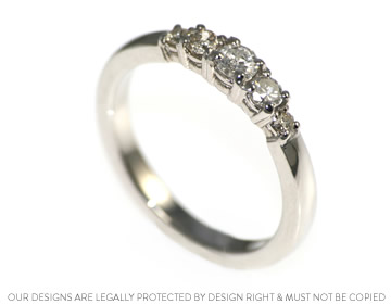 Clare's 9ct white gold eternity ring using her own diamonds